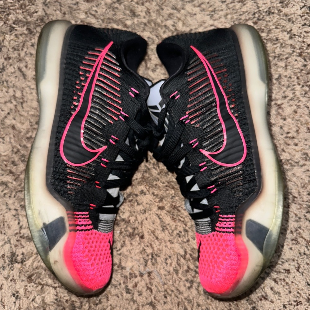 NIKE KOBE 10 Elite Low MAMBACURIAL Grey Pink Black Size 14 747212-010.